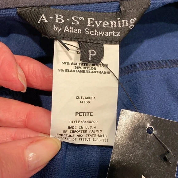 NWT ABS Evening By Allen Schwartz Satiny Jacket Petite X/S - Picture 4 of 12
